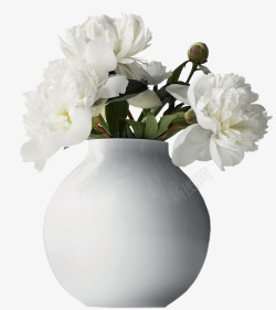 白色简洁清新花瓶素材