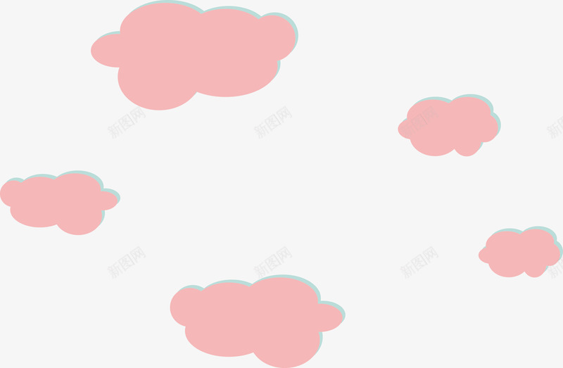 扁平卡通粉红色的云朵png免抠素材_88icon https://88icon.com 云 云彩 云朵 卡通 扁平 粉红色的云 粉色的云