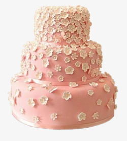 粉色小清新圆型樱花蛋糕系列素材