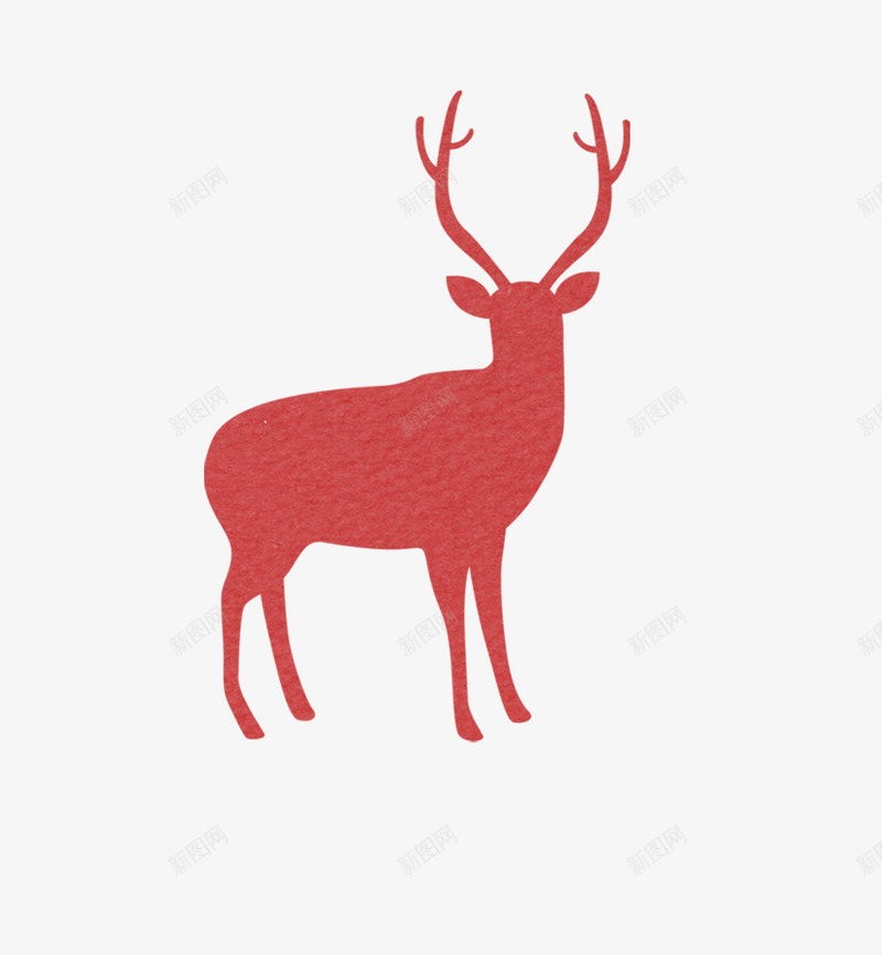 圣诞主题之红色麋鹿png免抠素材_88icon https://88icon.com 圣诞 圣诞主题 红色 麋鹿
