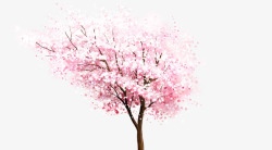 粉色星光树木素材