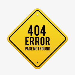 404页面三角形黄色矢量图素材