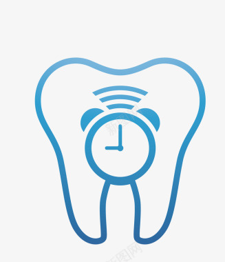 简洁牙齿标识矢量图图标图标