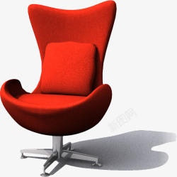 现代简洁红色鸡蛋座椅素材