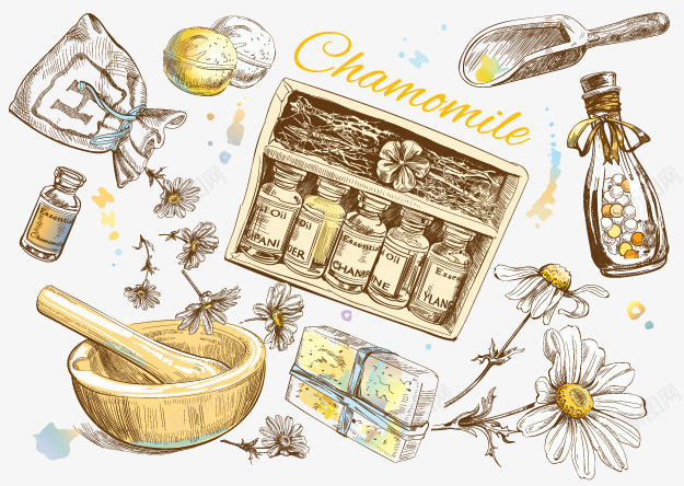 清新水彩手绘化妆品png免抠素材_88icon https://88icon.com 化妆 手绘 护肤 清新 美容