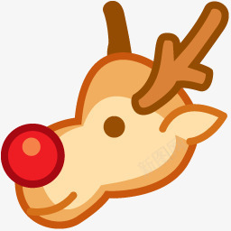 圣诞节简洁麋鹿卡通png免抠素材_88icon https://88icon.com 卡通 圣诞节 简洁 麋鹿