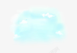 蓝色云团天空白云效果免费素材