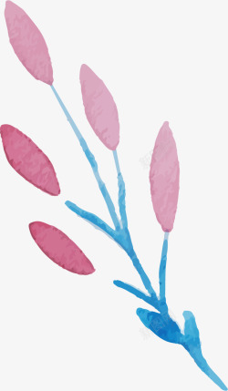 彩绘水墨花卉图案素材