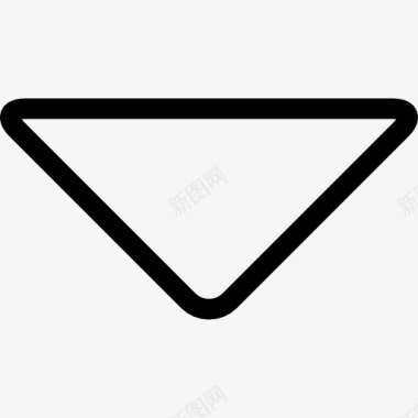 概述向下箭头三角形轮廓图标图标