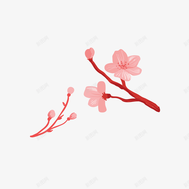 简洁粉色腊梅花枝花苞矢量图ai免抠素材_88icon https://88icon.com 一剪梅 一枝梅花 卡通 梅花 梅花苞 矢量图 简洁 粉色 腊梅 腊梅花图 花朵 花枝 花瓣 蜡梅