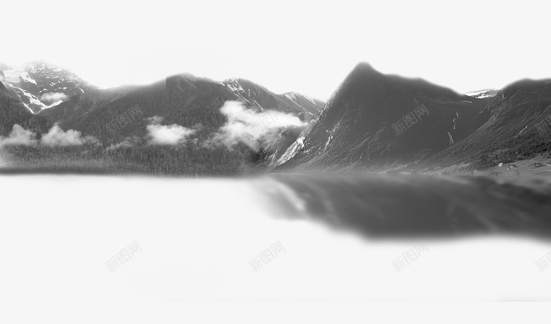黑色白云缭绕远山png免抠素材_88icon https://88icon.com 山 白云缭绕 素材 远山 黑色