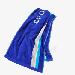 鍒嗗瓙杩愬姩吸汗运动蓝布毛巾高清图片