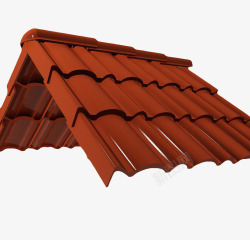 一个棕色三角瓦片屋顶素材
