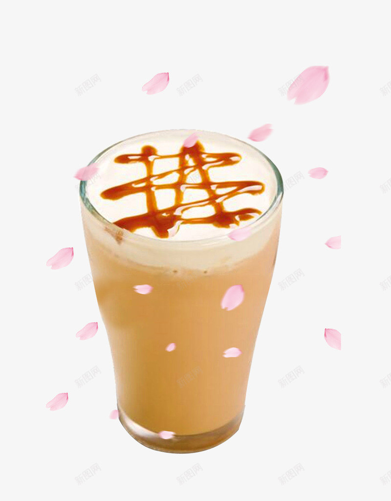 樱花焦糖咖啡png免抠素材_88icon https://88icon.com 产品实物 咖啡 杯子 樱花 焦糖 花式 花式咖啡 食物 餐饮 饮品