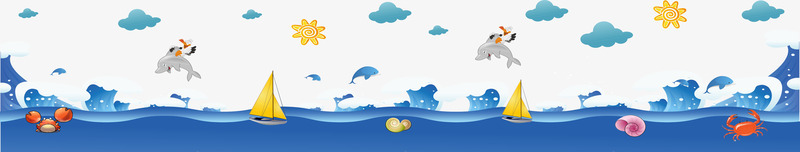 卡通海浪矢量图ai免抠素材_88icon https://88icon.com 云朵 卡通海面 太阳 帆船 抽象海浪素材 海浪 海豚 矢量图