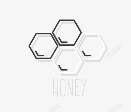 扁平化蜂蜜矢量图图标图标
