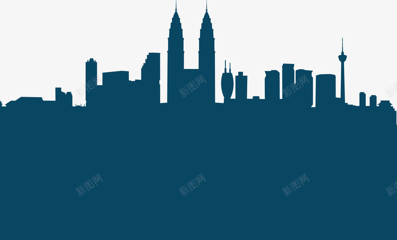 吉隆坡城市剪影矢量图eps免抠素材_88icon https://88icon.com eps 双子星塔 吉隆坡 吉隆波 城市剪影 城市地标 矢量图