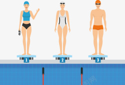跳水运动员正在跳水的运动员矢量图高清图片