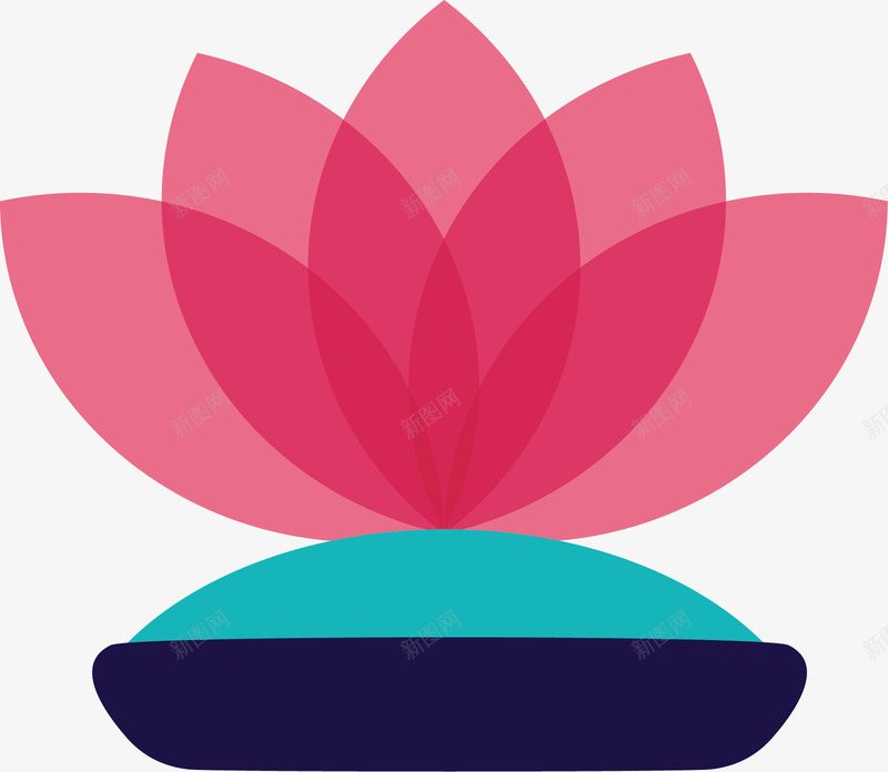 粉红色莲花美容标志矢量图ai免抠素材_88icon https://88icon.com 矢量png 粉色莲花 美容 美容标志 莲花 莲花标志 矢量图