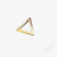质感活动促销金边三角形素材