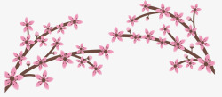 粉红春天浪漫樱花矢量图素材