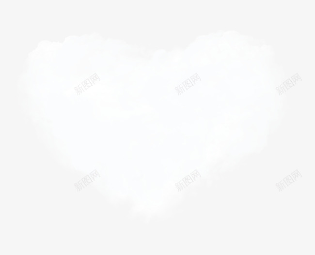 心型白云png免抠素材_88icon https://88icon.com 云朵 心型 白云