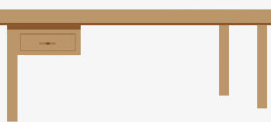 卡通简洁小木桌子素材