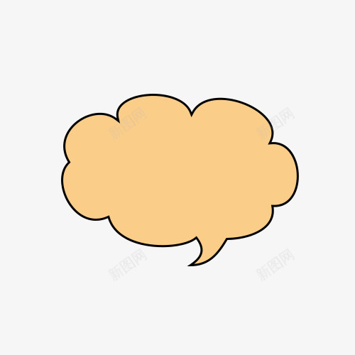 黄色气泡云朵对话框png免抠素材_88icon https://88icon.com 云朵 对话框 手绘 标签 气泡 线条 黄色