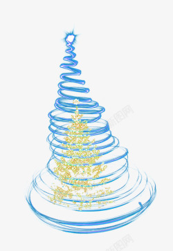 金沙圣诞树光效抽象圣诞树高清图片