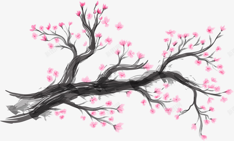 卡通手绘春天浪漫樱花装饰矢量图ai免抠素材_88icon https://88icon.com 春天 春天浪漫樱花 樱花 浪漫 浪漫樱花 粉色 矢量图