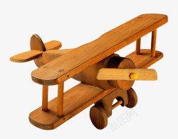 简洁实物木头小飞机图素材