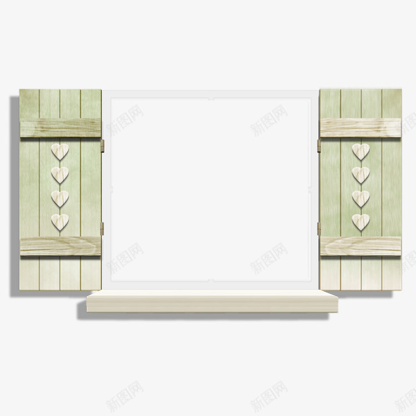 白色木头窗子元素png免抠素材_88icon https://88icon.com 木头 白色 窗户 简洁