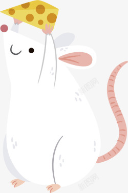 小老鼠卡通馋嘴的小老鼠矢量图高清图片