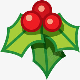 孟菲斯风格圣诞节简洁风格图标红花果图标