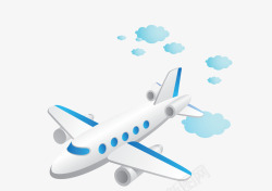 航班PNG在天空中飞行的飞机高清图片