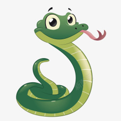 动物绿色蟒蛇矢量图素材