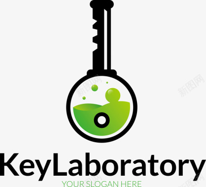 简洁明快的实验室logo矢量图图标图标