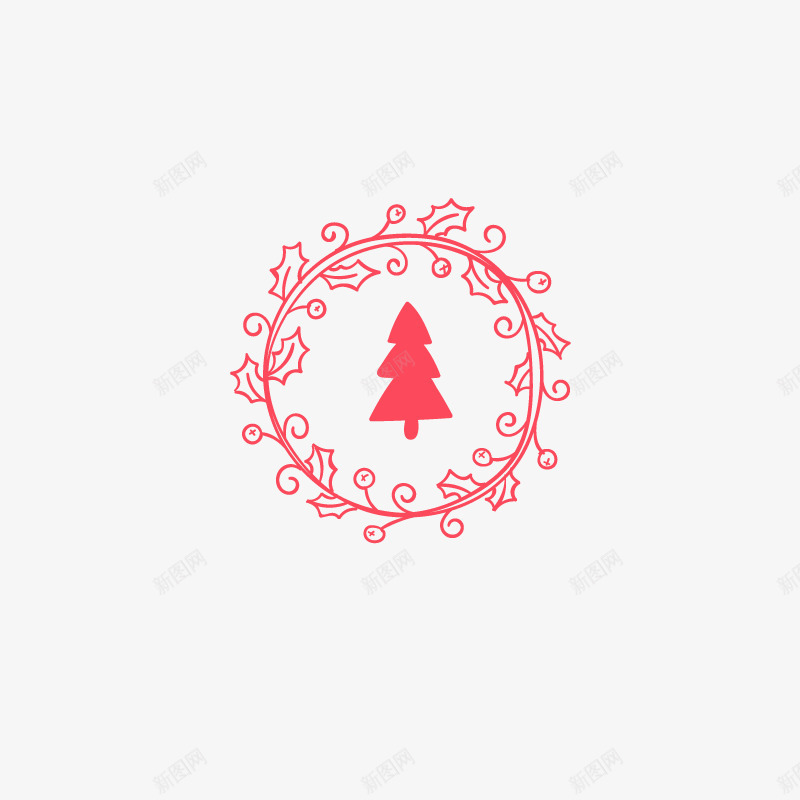 红色圣诞树花环框png免抠素材_88icon https://88icon.com 欧式黑色分割线 欧式黑色边框 欧洲边框 花纹箭头