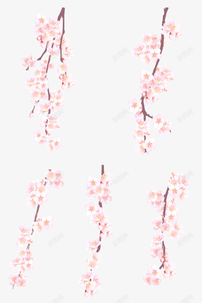 粉色桃花花卉png免抠素材_88icon https://88icon.com 桃花 粉色 素材 花卉