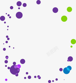 紫色圆圈框架素材