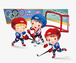 奥运会海报设计打冰球运动矢量图高清图片