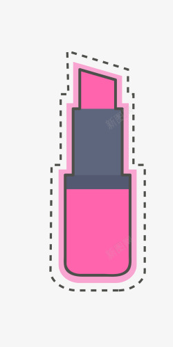 简洁口红卡通简洁扁平化口红矢量图高清图片