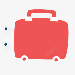 简洁行李箱行李箱矢量图高清图片