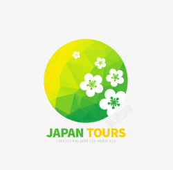 日本樱花旅行标志素材