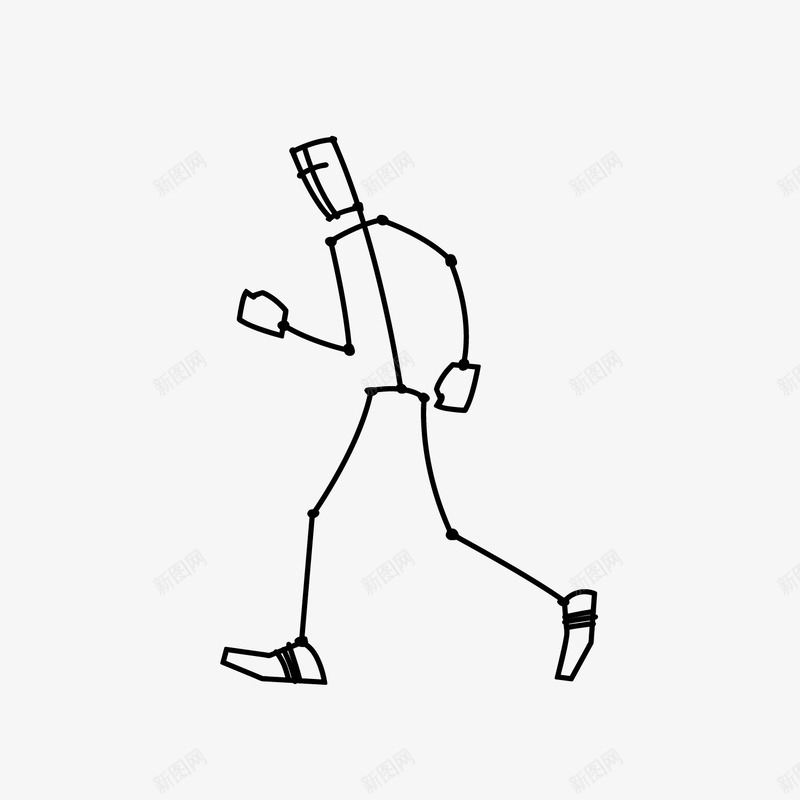 正在跑步的男孩png免抠素材_88icon https://88icon.com 扁平火柴人 火柴人走路 男孩 走路 跑步 运动
