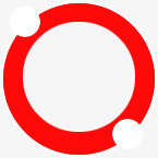 红色圆环白色圆点素材