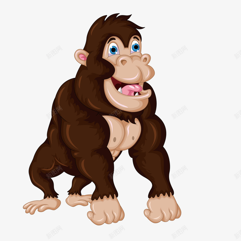 卡通手绘可爱的大猩猩png免抠素材_88icon https://88icon.com 创意 动漫动画 动物 卡通手绘 可爱的 大猩猩