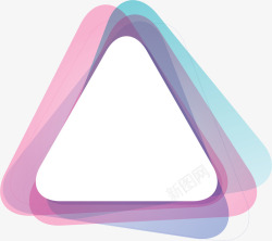 紫色绿色三角边框矢量图素材