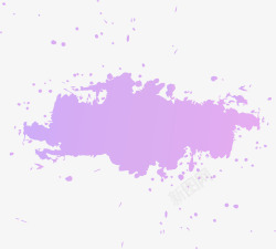 手绘紫色圆点涂鸦素材