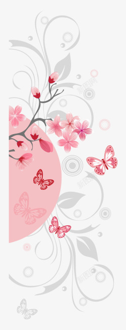 粉色日本樱花素材